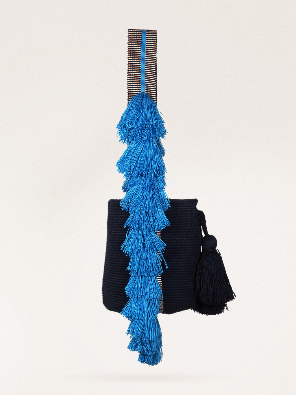Mochila Wayuu (Mediana) - Pompon Oceano